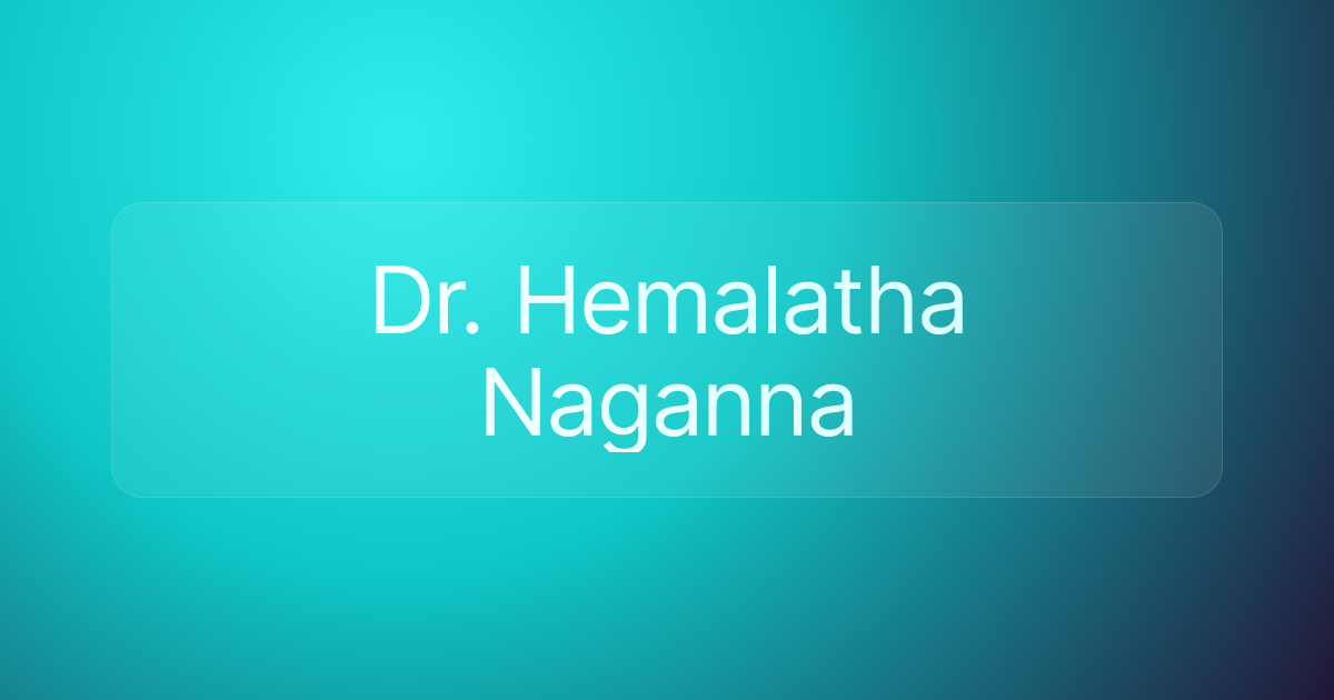 Dr. Hemalatha Naganna