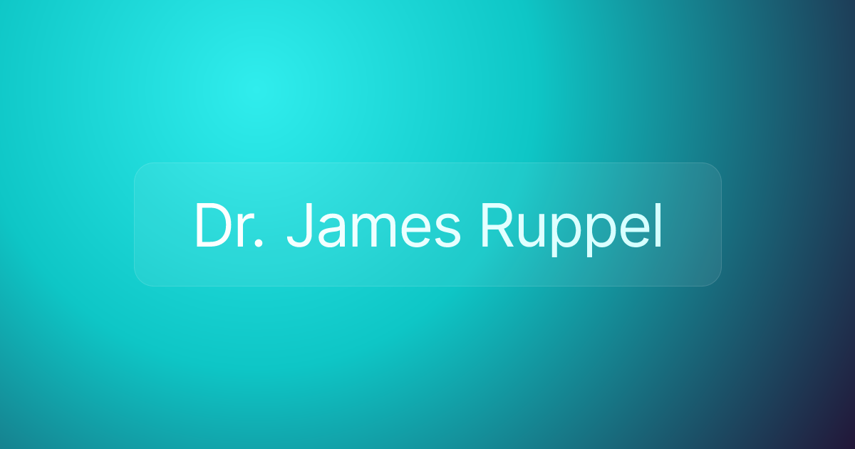 Dr. James Ruppel