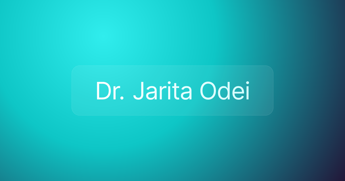 Dr. Jarita Odei