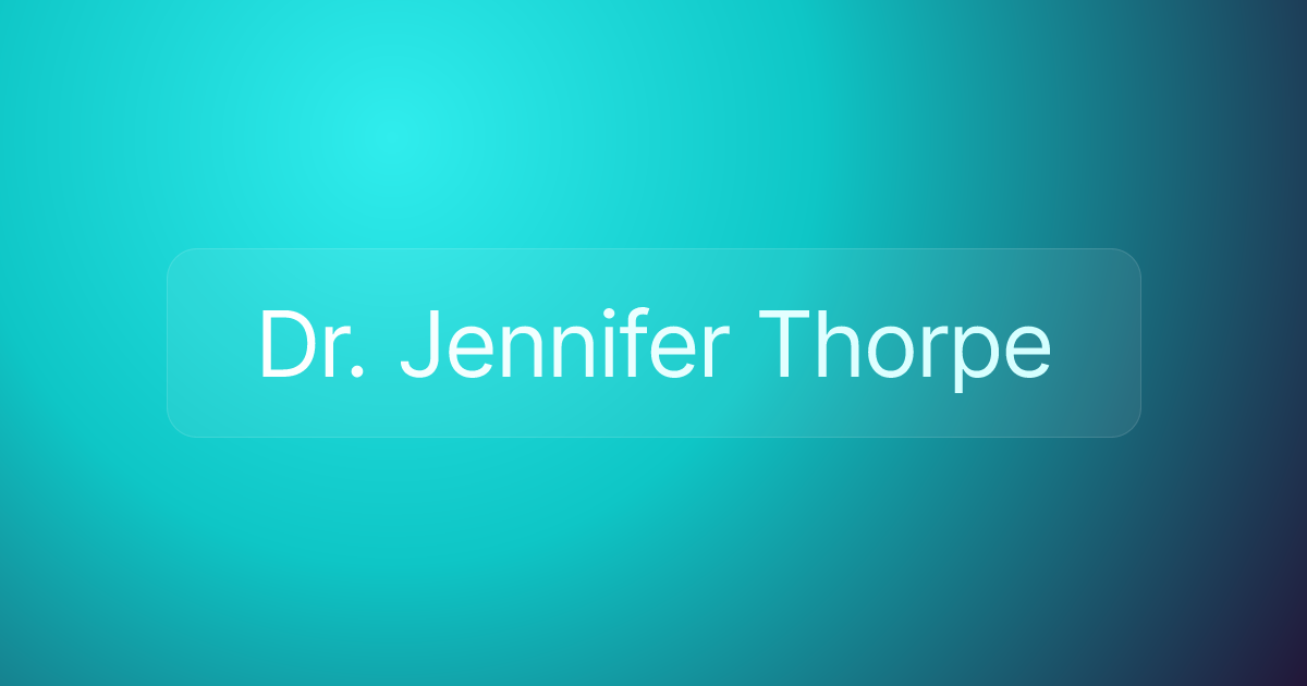 Dr. Jennifer Thorpe