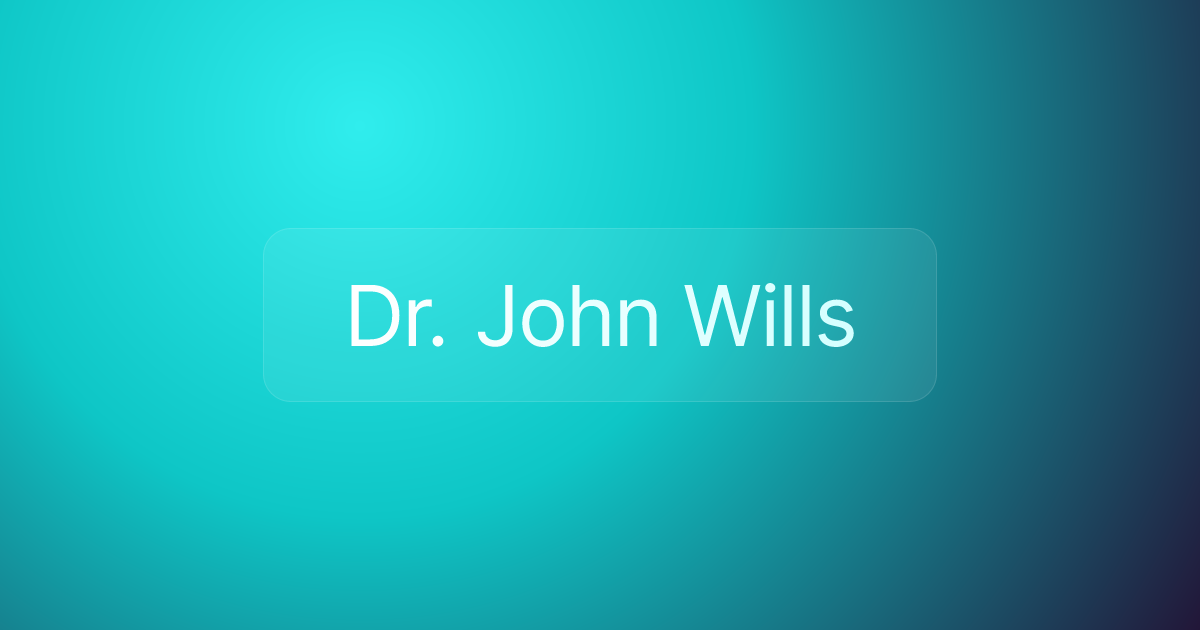 Dr. John Wills