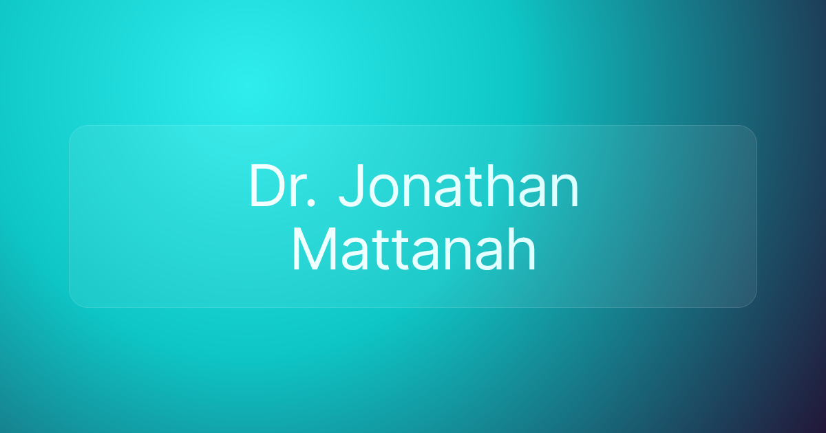 Dr. Jonathan Mattanah