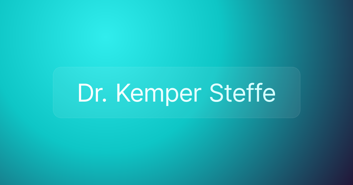 Dr. Kemper Steffe