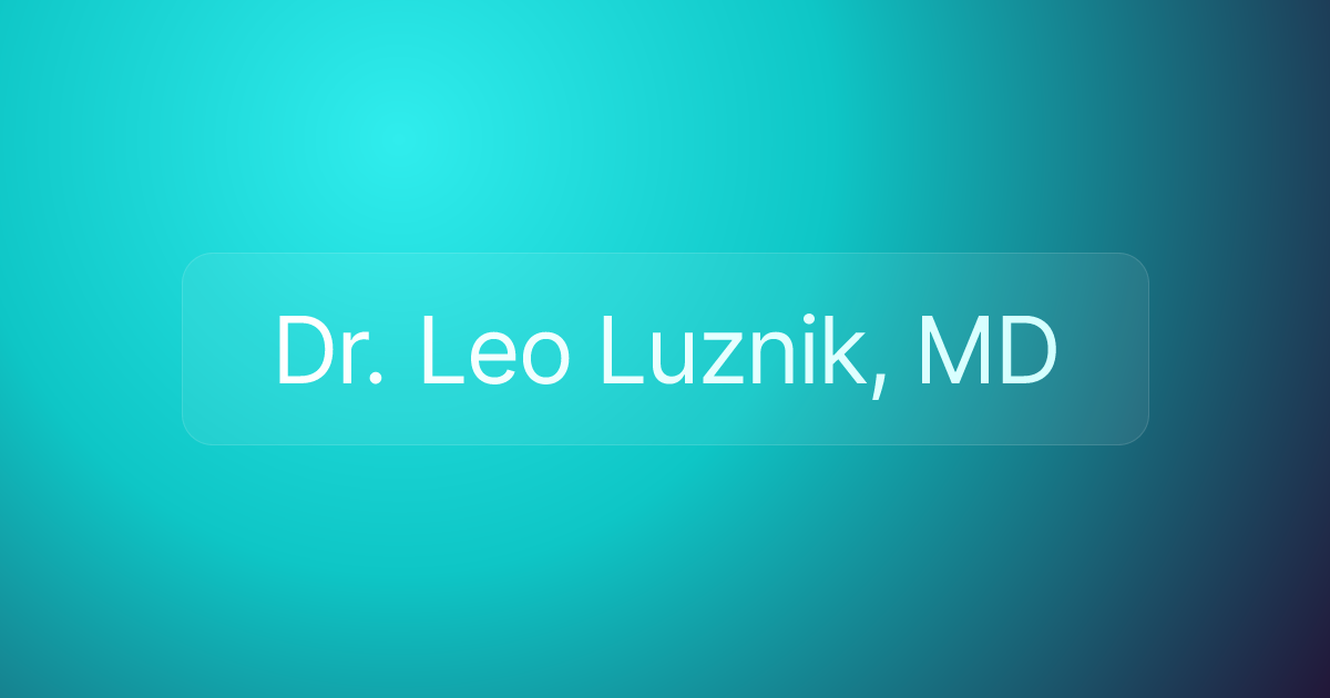 Dr. Leo Luznik, MD