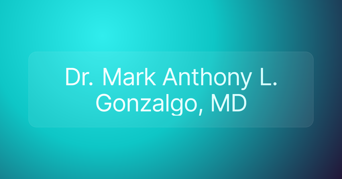 Dr. Mark Anthony L. Gonzalgo, MD
