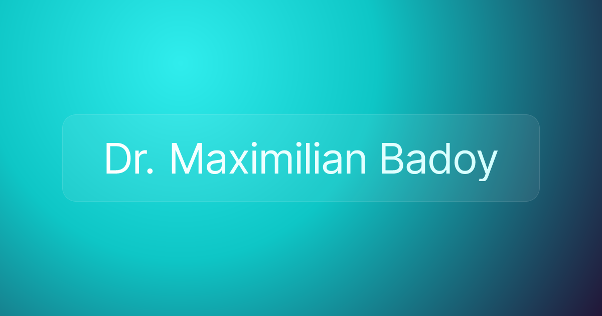 Dr. Maximilian Badoy