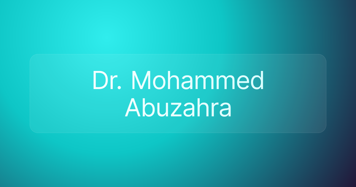 Dr. Mohammed Abuzahra