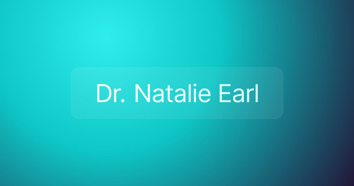 Dr. Natalie Earl