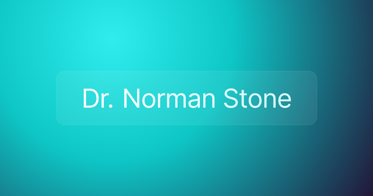 Dr. Norman Stone