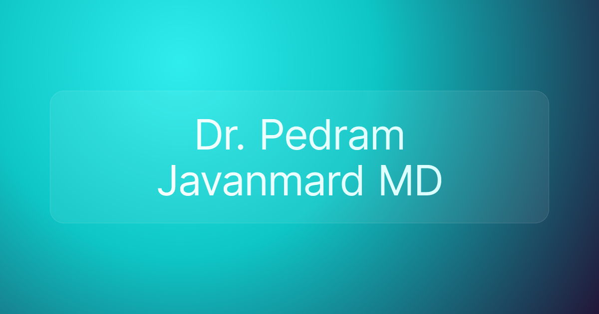 Dr. Pedram Javanmard MD
