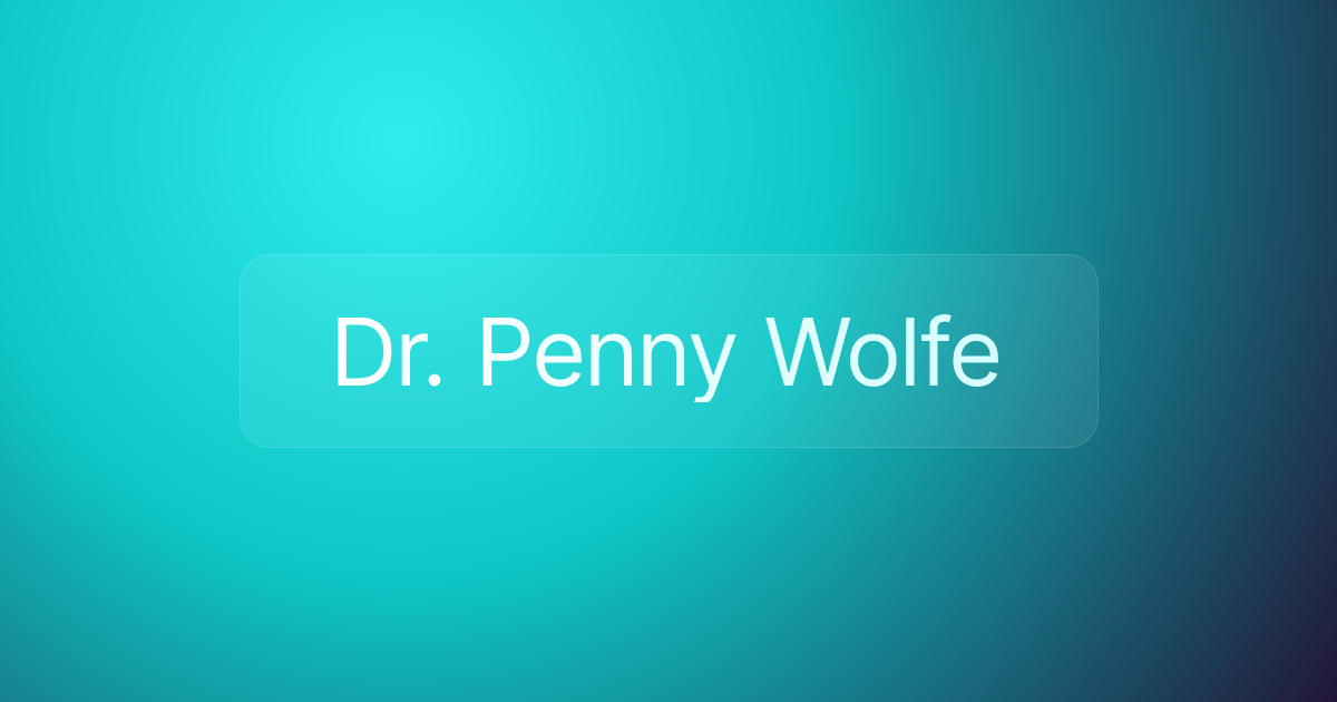 Dr. Penny Wolfe
