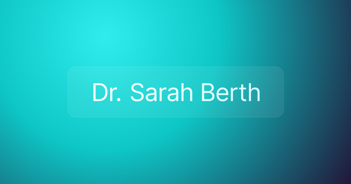 Dr. Sarah Berth