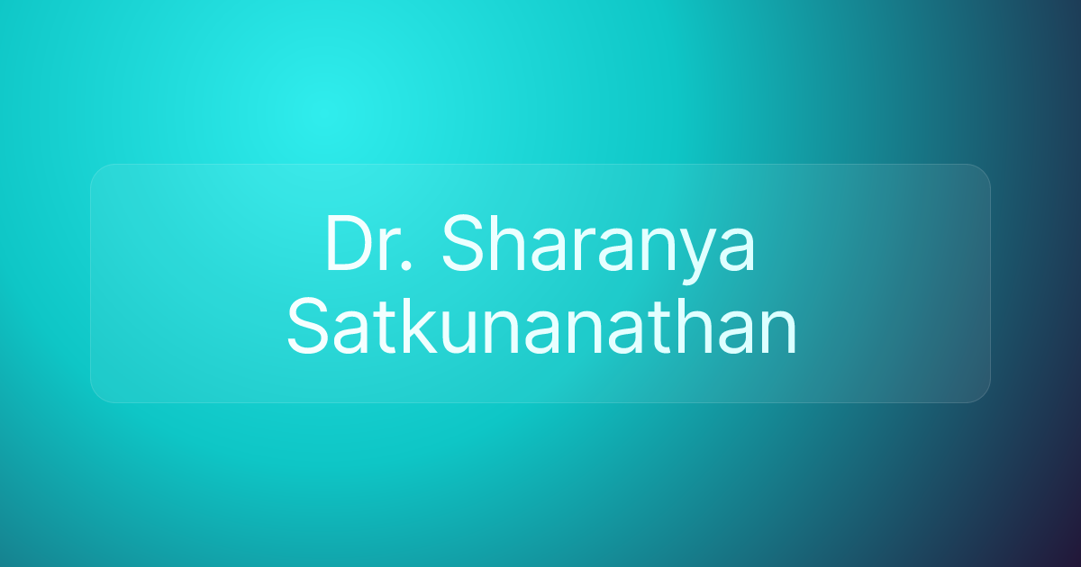 Dr. Sharanya Satkunanathan