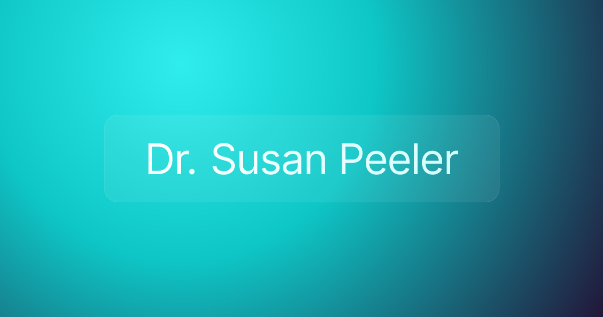 Dr. Susan Peeler