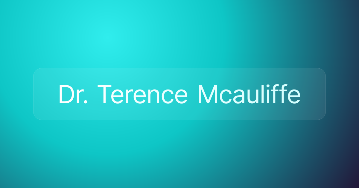 Dr. Terence Mcauliffe