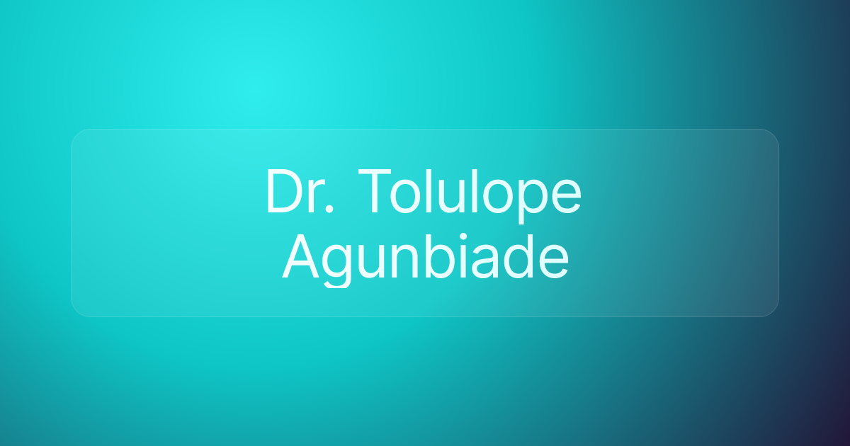 Dr. Tolulope Agunbiade