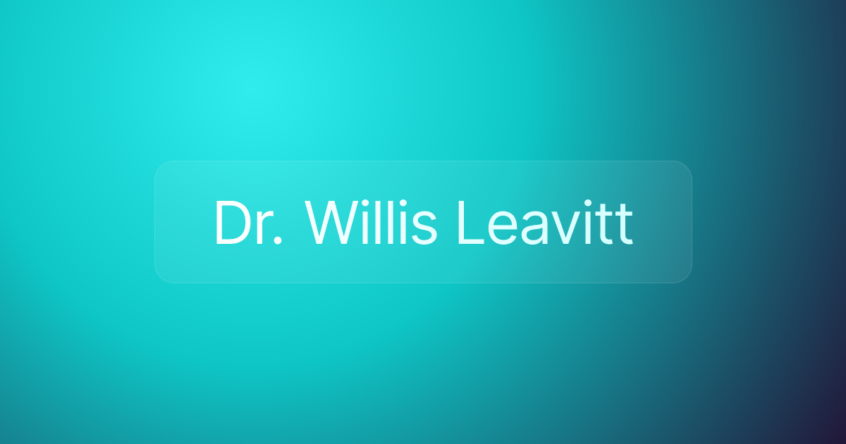 Dr. Willis Leavitt