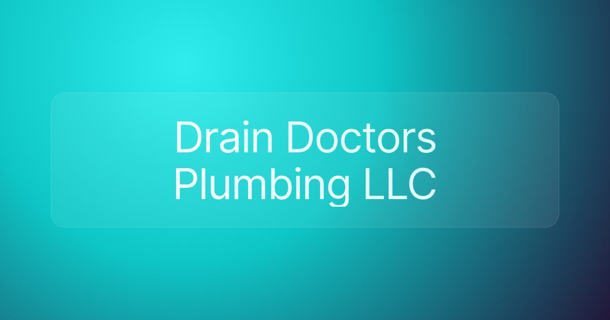 Drain Doctors Plumbing LLC