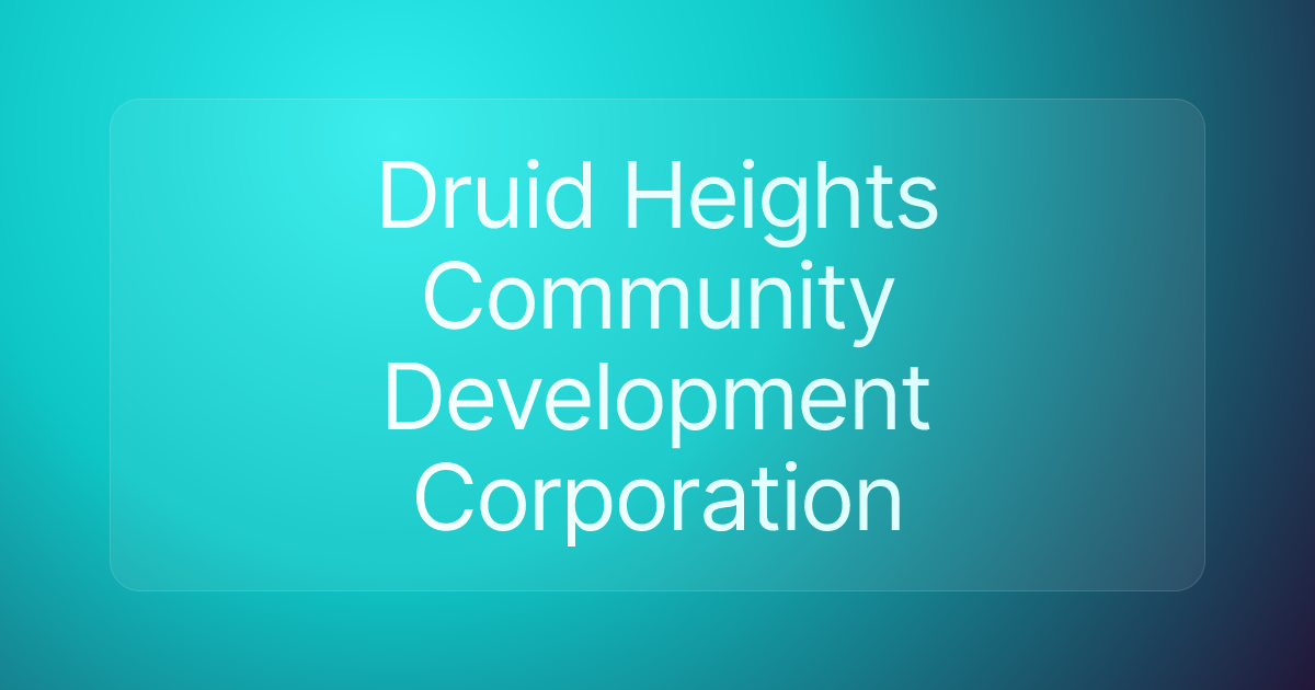Druid Heights Community Development Corporation