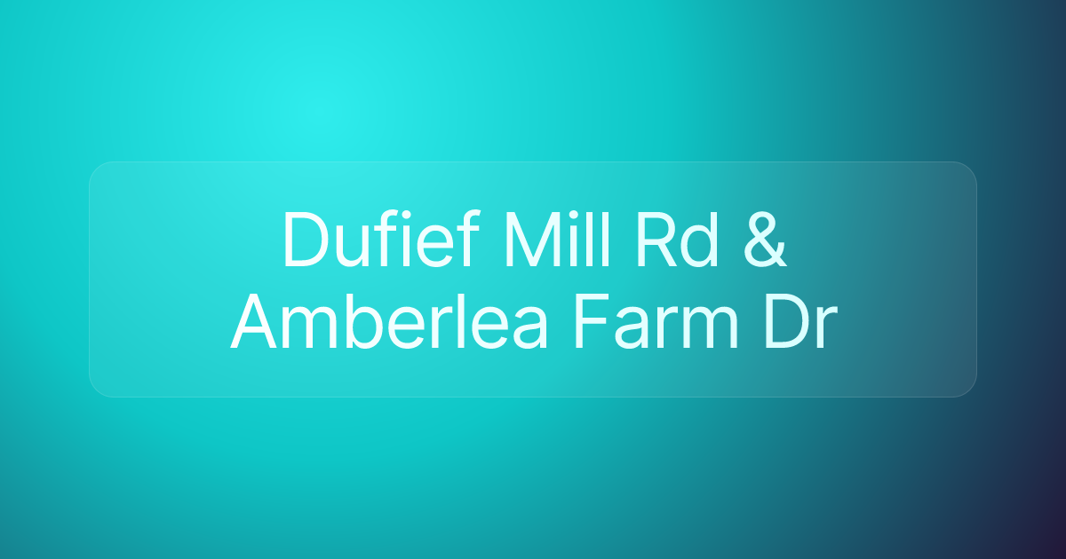 Dufief Mill Rd & Amberlea Farm Dr