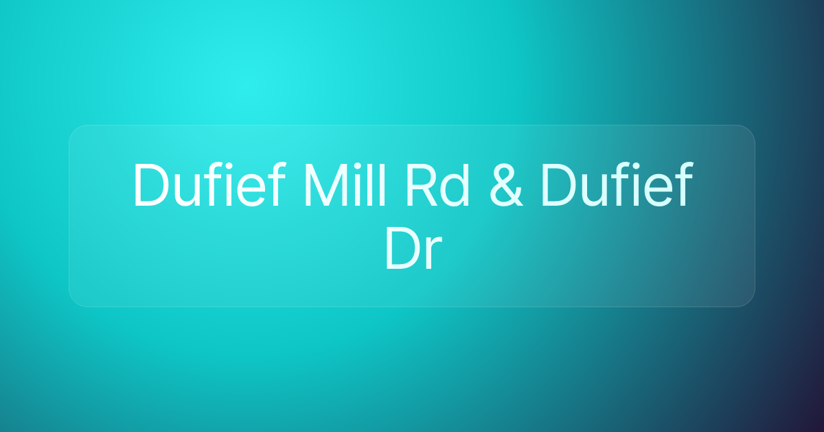 Dufief Mill Rd & Dufief Dr