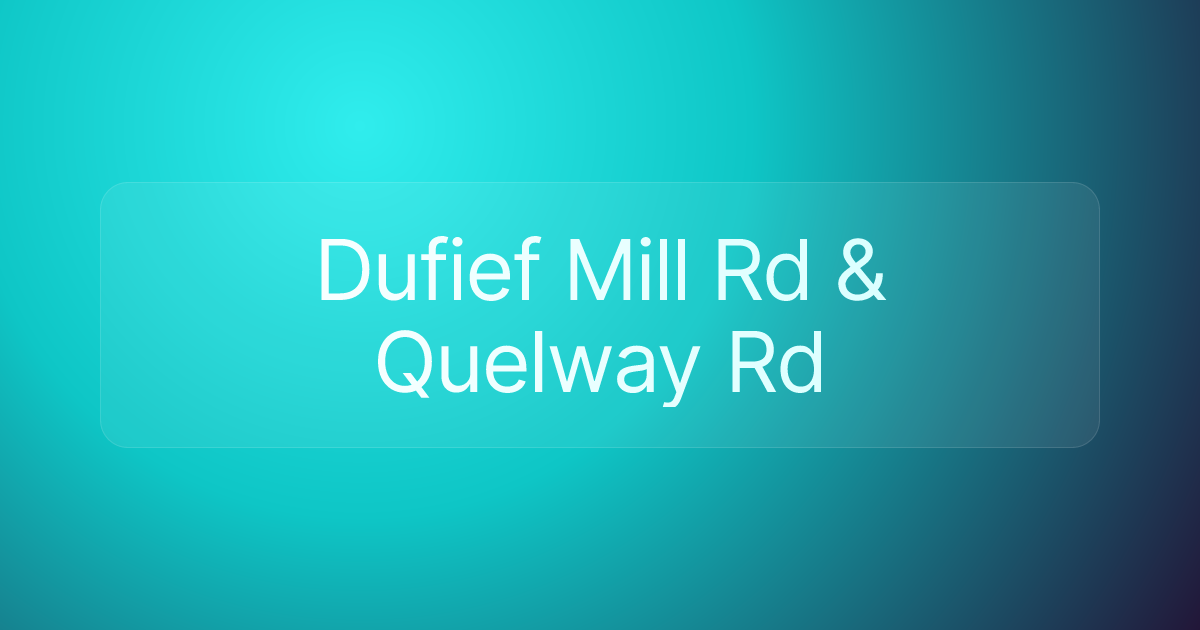 Dufief Mill Rd & Quelway Rd