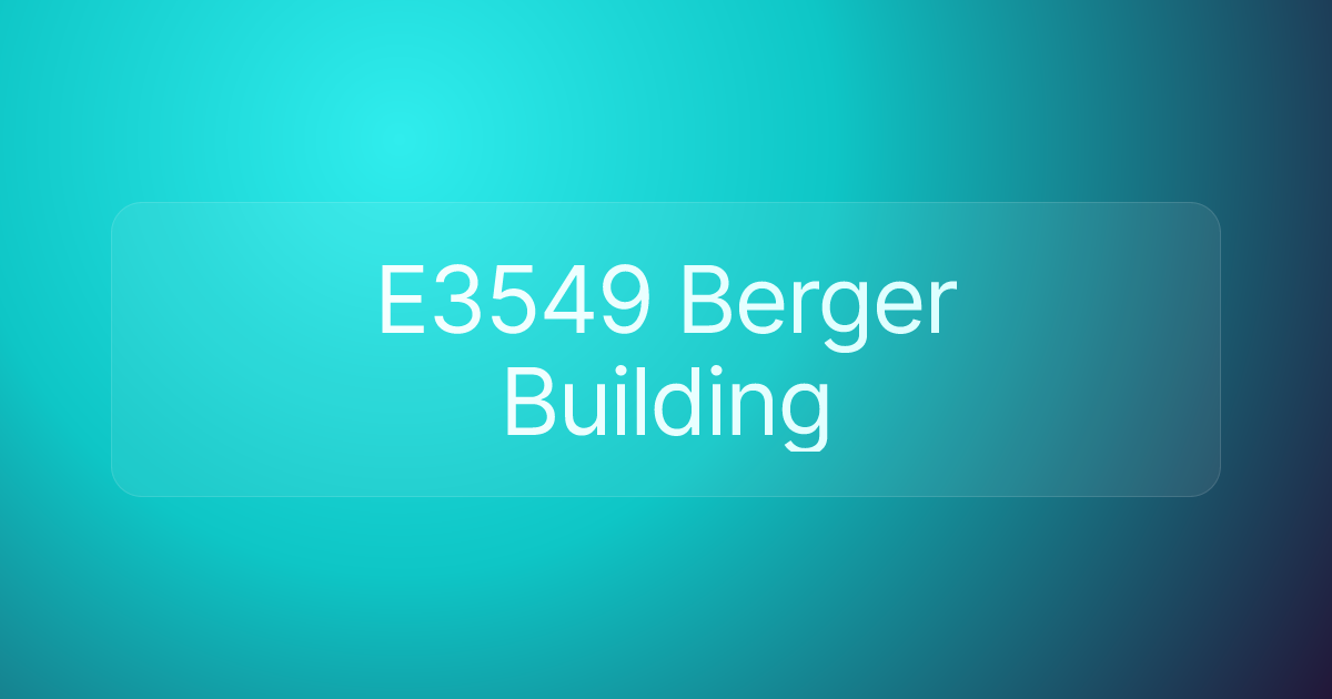 E3549 Berger Building
