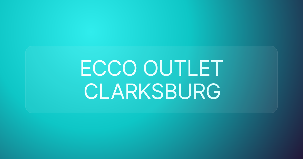 ECCO OUTLET CLARKSBURG