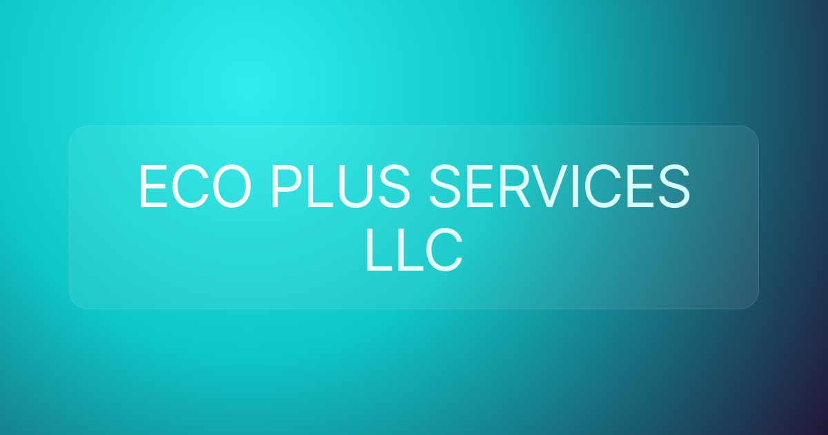 ECO PLUS SERVICES LLC