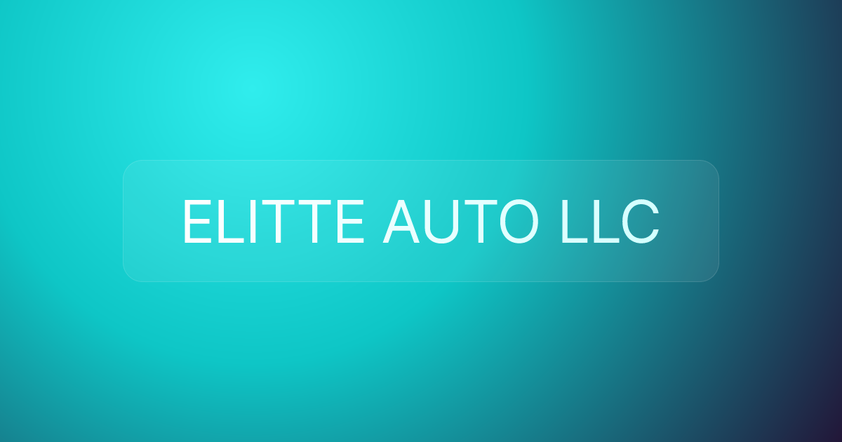 ELITTE AUTO LLC