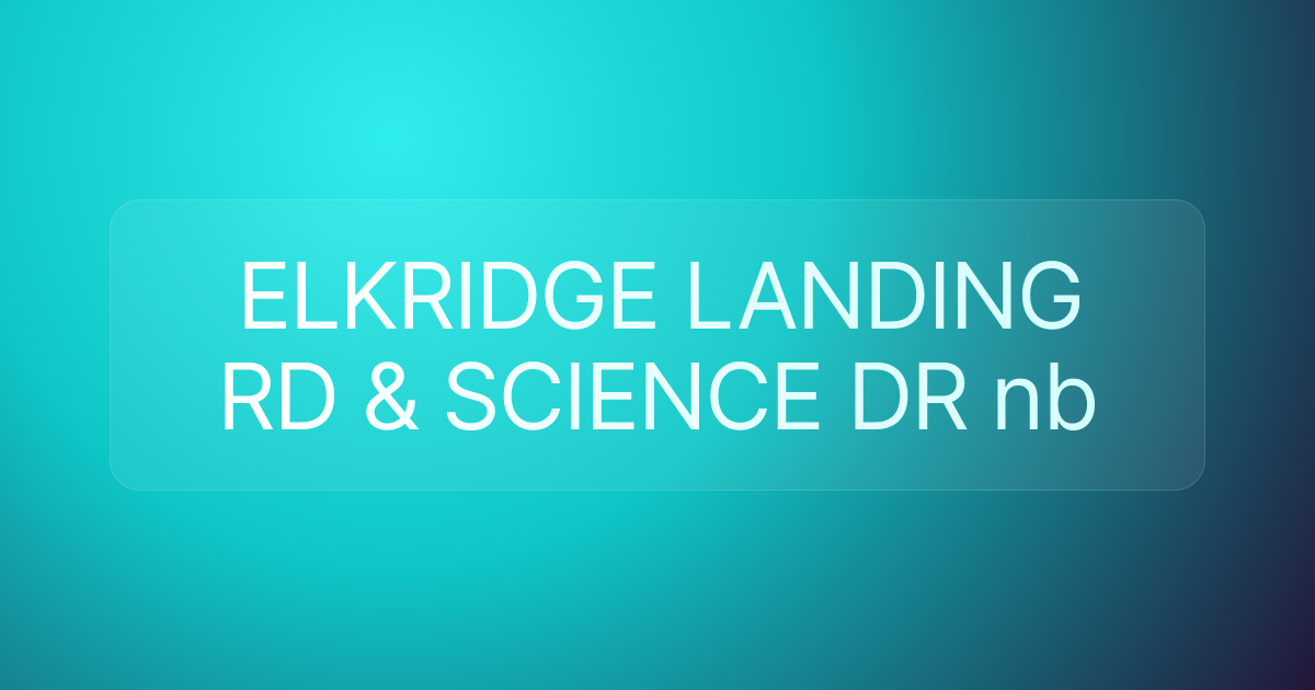 ELKRIDGE LANDING RD & SCIENCE DR nb