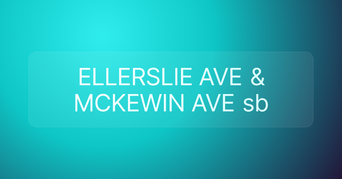 ELLERSLIE AVE & MCKEWIN AVE sb