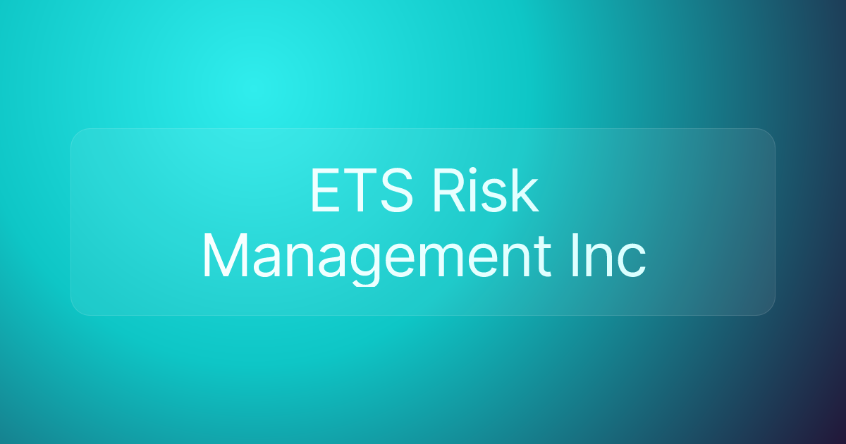 ETS Risk Management Inc