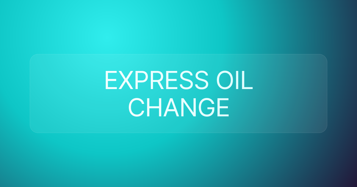 EXPRESS OIL CHANGE