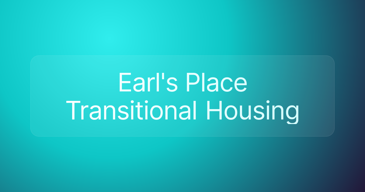 Earl's Place Transitional Housing