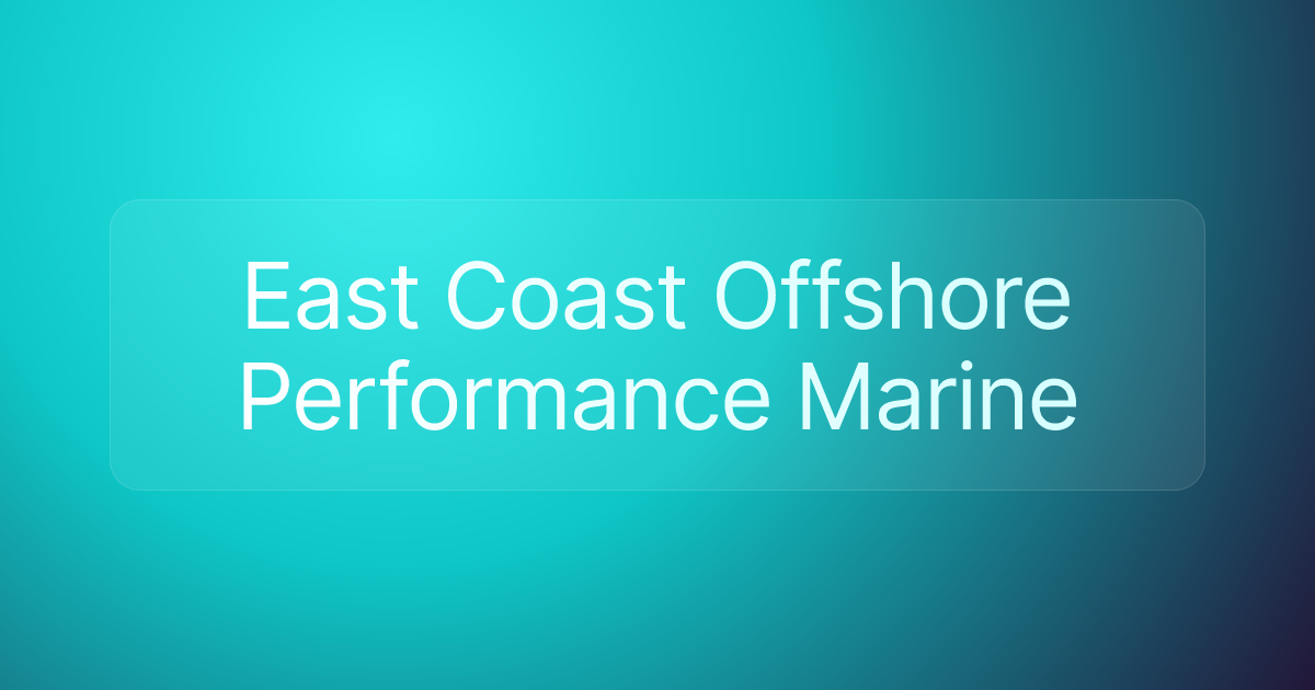 East Coast Offshore Performance Marine