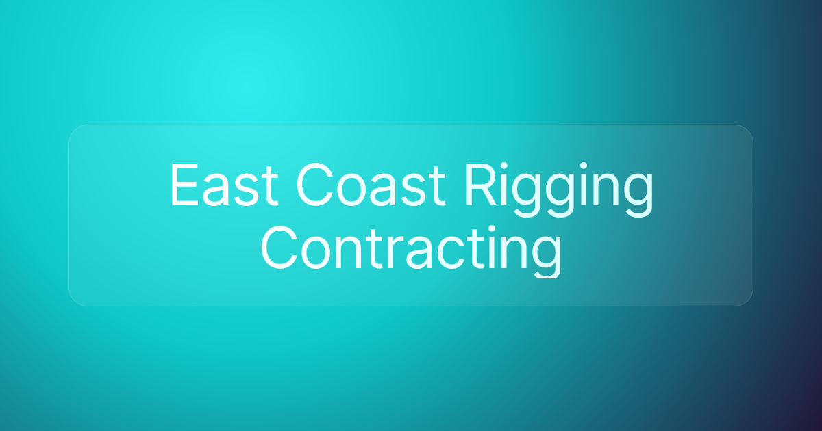 East Coast Rigging Contracting