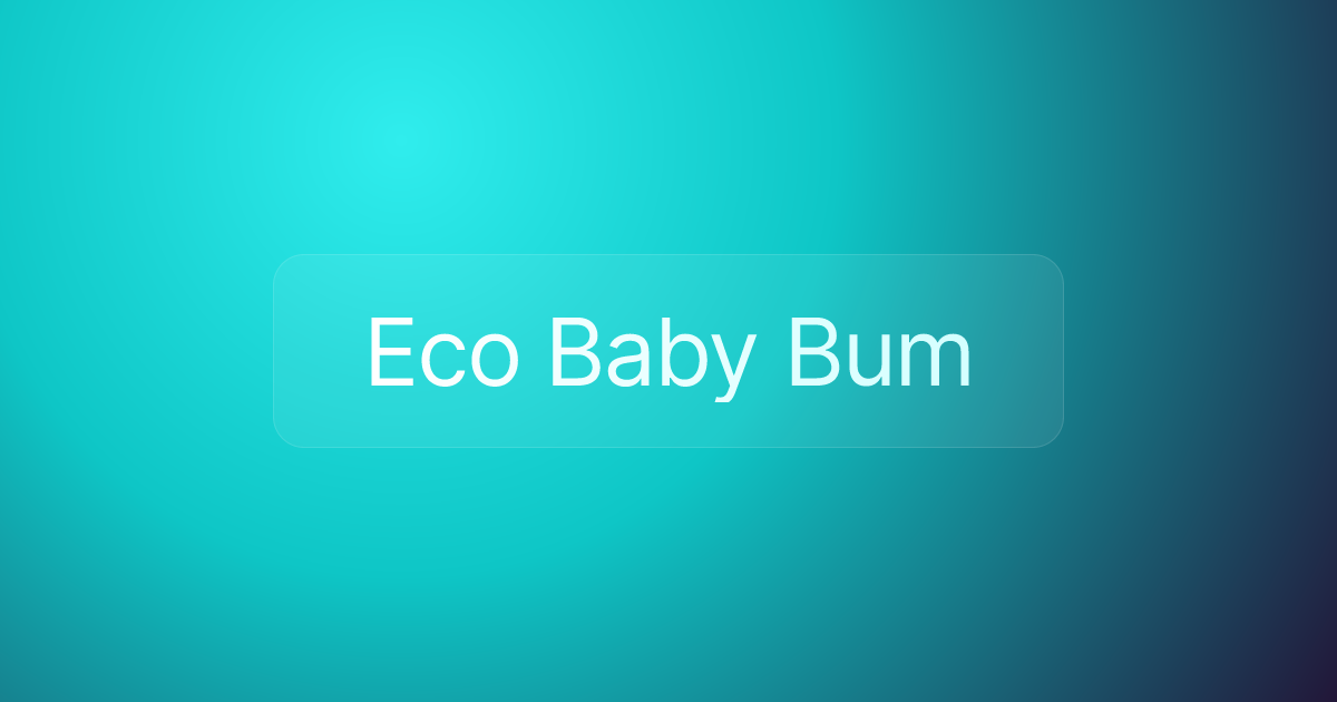 Eco Baby Bum