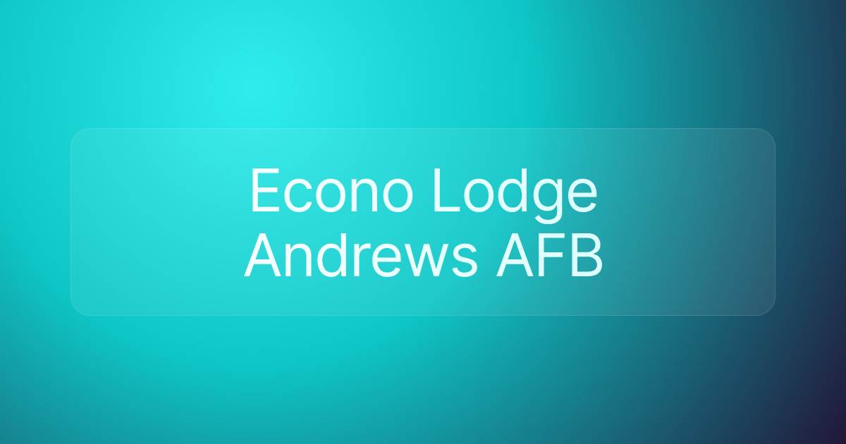 Econo Lodge Andrews AFB