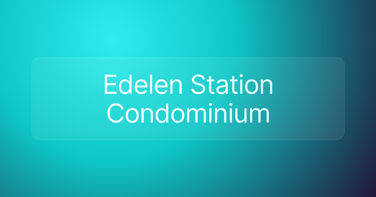 Edelen Station Condominium