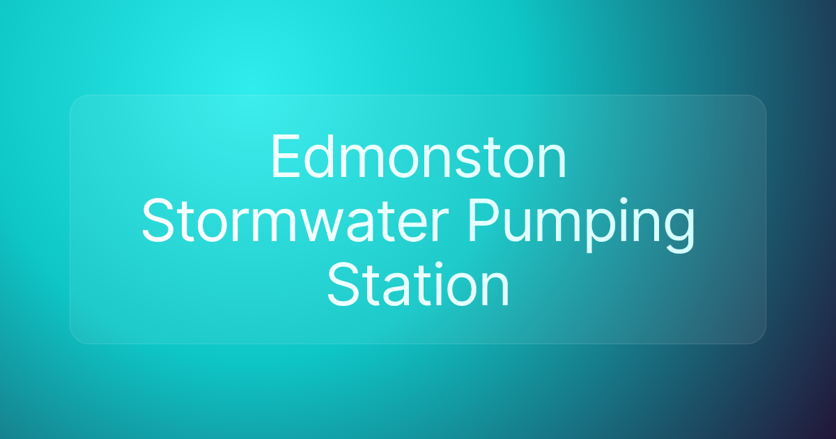 Edmonston Stormwater Pumping Station