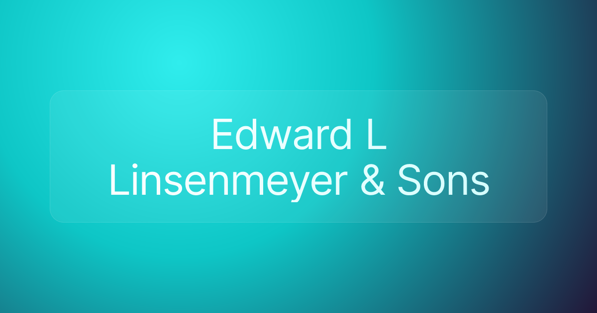 Edward L Linsenmeyer & Sons