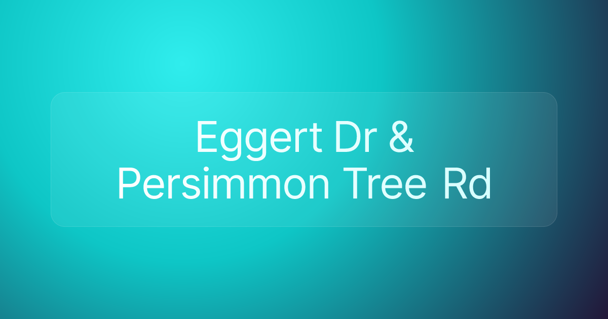 Eggert Dr & Persimmon Tree Rd