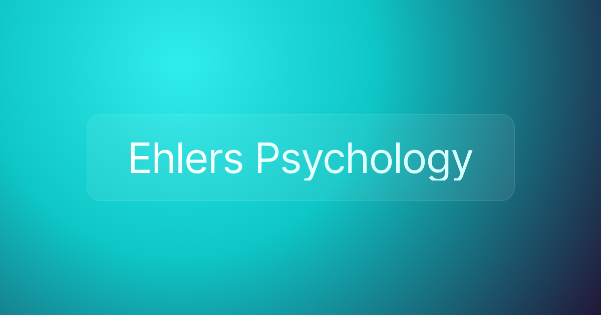 Ehlers Psychology
