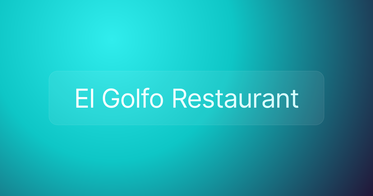 El Golfo Restaurant