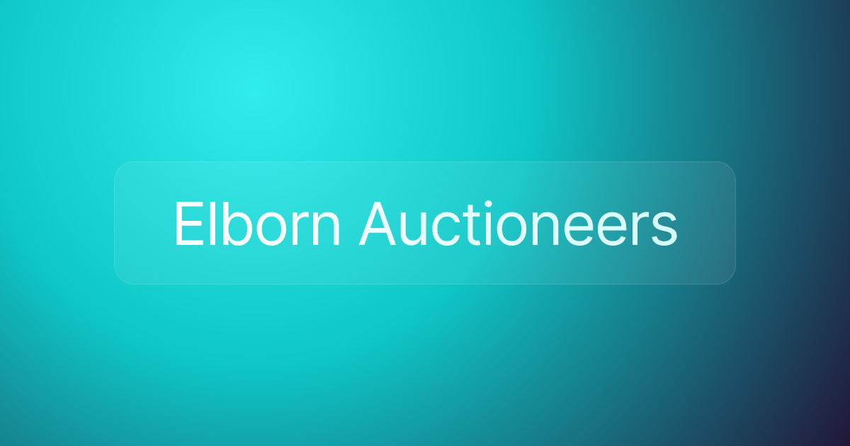 Elborn Auctioneers