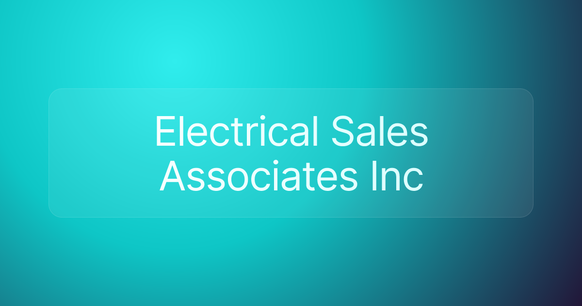 Electrical Sales Associates Inc