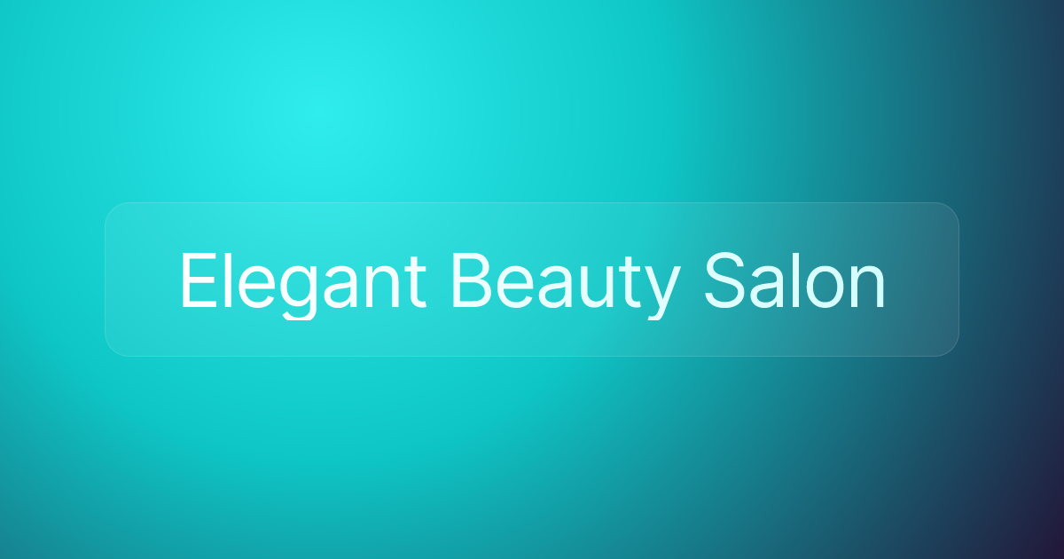 Elegant Beauty Salon