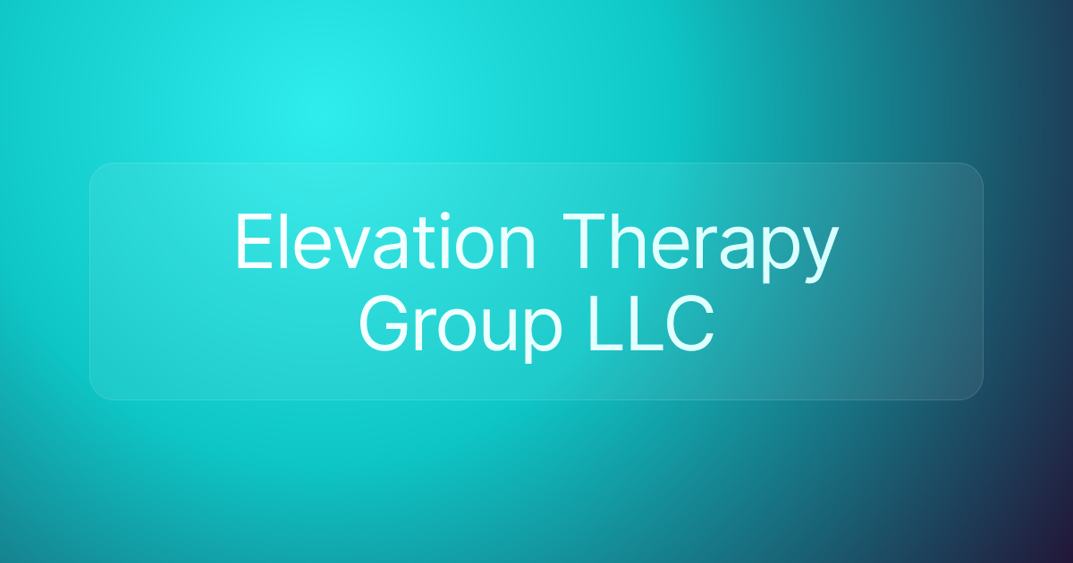 Elevation Therapy Group LLC