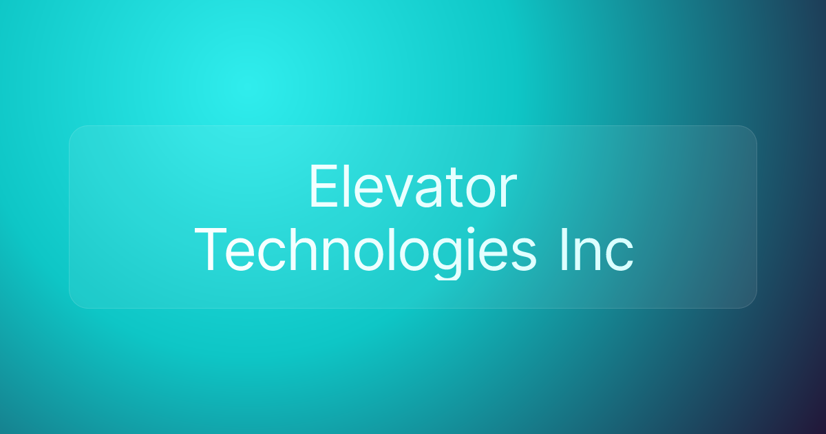 Elevator Technologies Inc